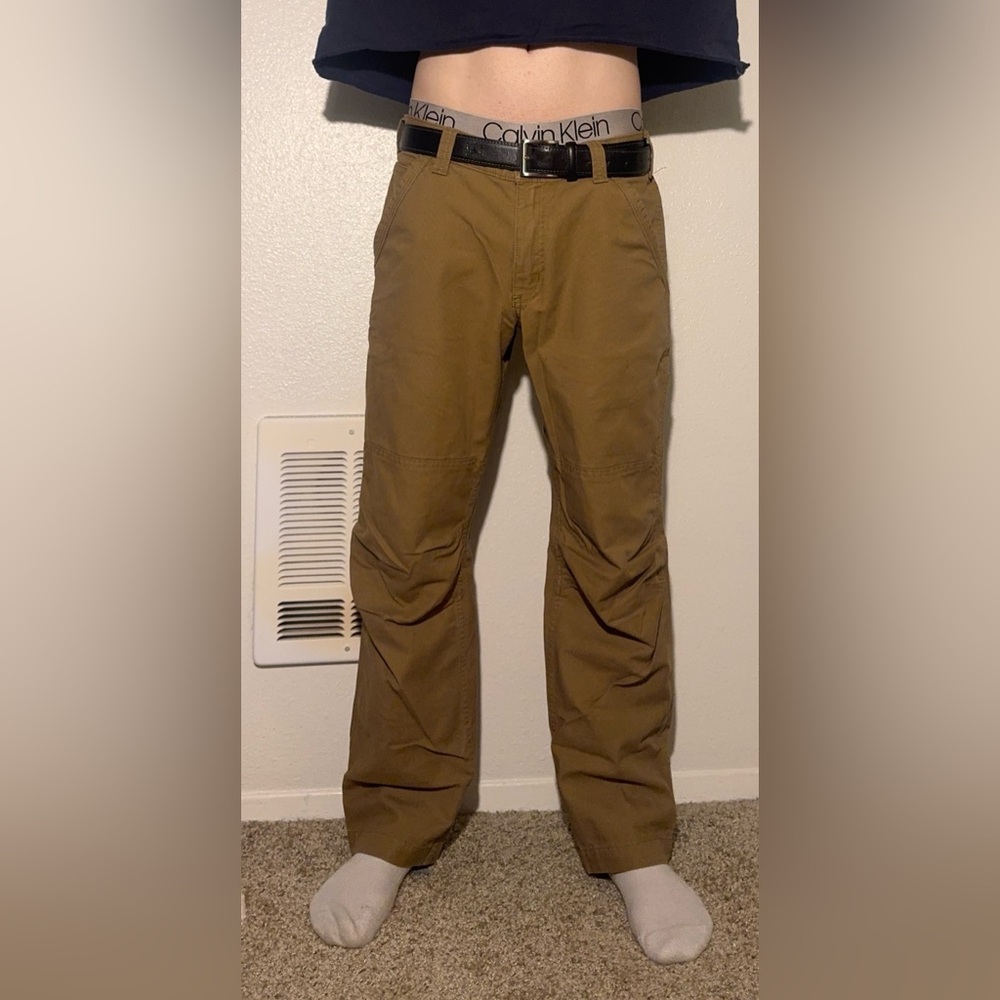Carhartt Men's Tan Work Chinos - Straight Leg